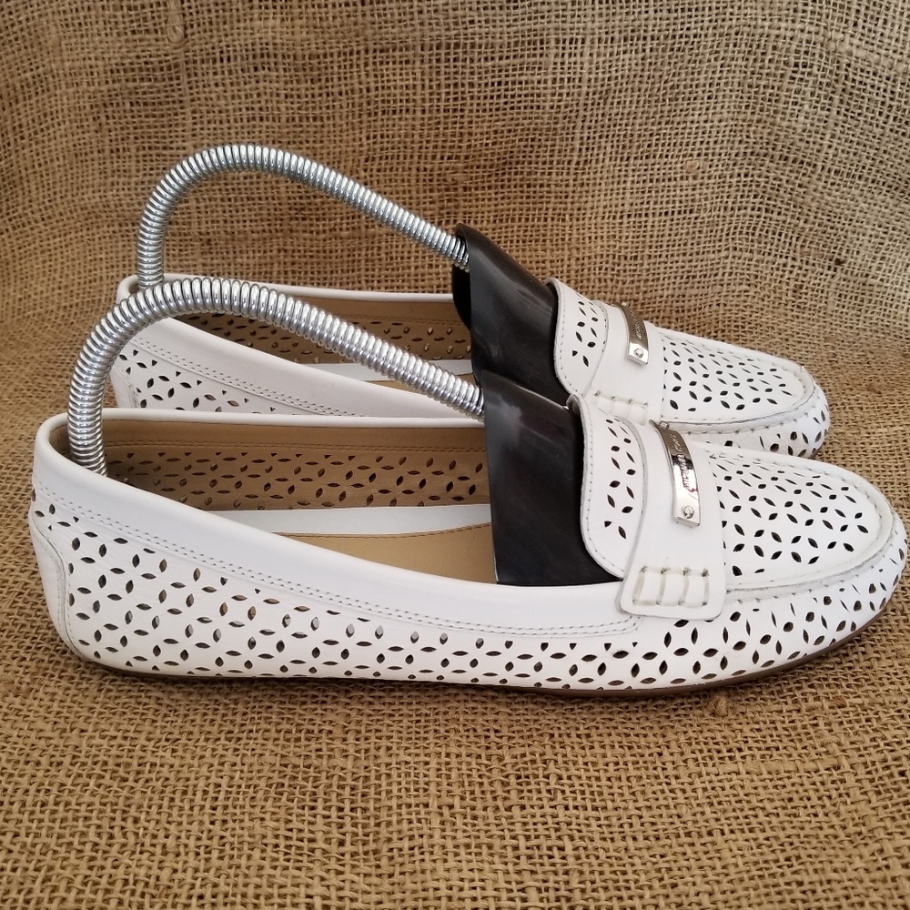 Like New MICHAEL KORS White Loafers